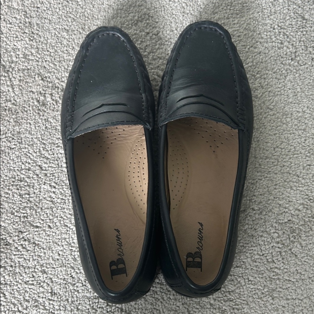 Black Womens Slip-On Loafers workwear
